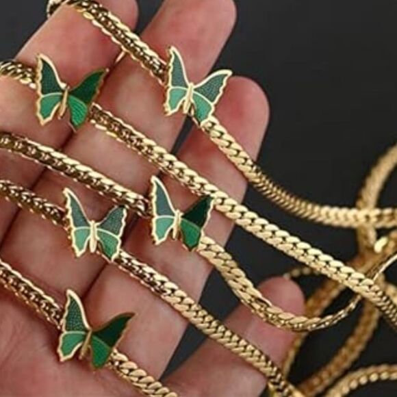 18K Gold on Titanium Stainless Steel Snake Chain Tennis Bracelet on - Picture 4 of 4